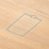 Invitations En Acrylique mariage monogramme classique à cadre feuilleté ver (Poser)
