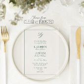 Invitations En Acrylique Mariage Monogramme Emerald Green Classic