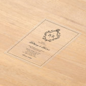 Invitations En Acrylique Mariage Monogramme Vintage Rococo (Poser)