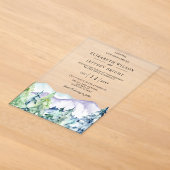Invitations En Acrylique Mariage Montagnard au Pin Rustique (Poser)