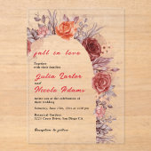 Invitations En Acrylique Mariage Motif classique complexe de géométrie vint (Recto)