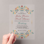 Invitations En Acrylique Mariage Motif classique complexe de géométrie vint (In situ (ordinateur de poche))