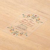 Invitations En Acrylique Mariage Motif classique complexe de géométrie vint (Poser)