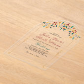 Invitations En Acrylique Mariage Motif classique complexe de géométrie vint (Poser)