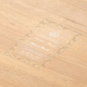 Invitations En Acrylique Mariage musulman musulman orné d'un cadre d'or (Poser)