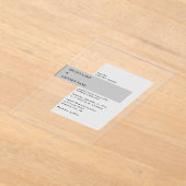Invitations En Acrylique Mariage noir et blanc moderne (Poser)
