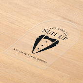 Invitations En Acrylique Mariage noir Tuxedo Suit Groomsman Proposition (Poser)