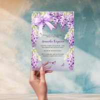Mariage papillon arc-en-ciel violet floral glycine