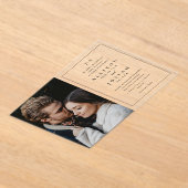 Invitations En Acrylique Mariage Photo Élégant Monogramme Classique (Poser)