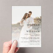 Invitations En Acrylique Mariage photo élégant QR Code (In situ (ordinateur de poche))