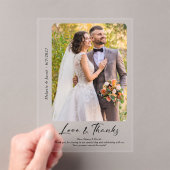 Invitations En Acrylique Mariage photo Merci effacer (In situ (ordinateur de poche))