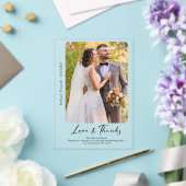 Invitations En Acrylique Mariage photo Merci effacer (Insitu (Mariage))