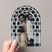 Invitations En Acrylique Mariage photo moderne élégant Arch (In situ (ordinateur de poche))