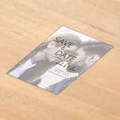 Invitations En Acrylique Mariage photo moderne Enregistrer la date (Poser)