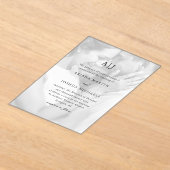 Invitations En Acrylique Mariage photo simple avec monogramme classique (Poser)