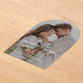 Invitations En Acrylique Mariage photo simple et élégant (Poser)