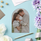 Invitations En Acrylique Mariage photo simple et élégant (Insitu (Mariage))