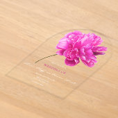 Invitations En Acrylique Mariage Pivoine Rose Clair (Poser)