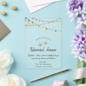 Invitations En Acrylique Mariage plage, Lights Rehearsal Seashell Diner (Insitu (Mariage))