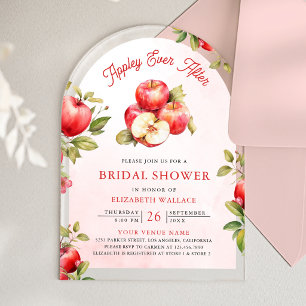 Invitations En Acrylique Mariage Pommes Éternelles Arche Fête de Mariée