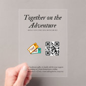 Invitations En Acrylique Mariage Registre Honeymoon Fund Qr Code Cadeau (In situ (ordinateur de poche))