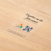 Invitations En Acrylique Mariage Registre Honeymoon Fund Qr Code Cadeau (Poser)