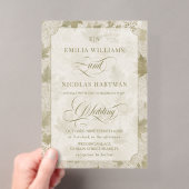 Invitations En Acrylique Mariage Romantique Botanique (In situ (ordinateur de poche))