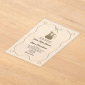 Invitations En Acrylique Mariage romantique unique (Poser)