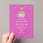 Invitations En Acrylique Mariage rose de la poche (In situ (ordinateur de poche))