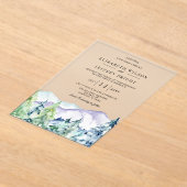 Invitations En Acrylique Mariage Rustic Pine Mountains (Poser)