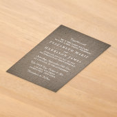 Invitations En Acrylique Mariage Rustique Toile de Jute (Poser)