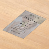 Invitations En Acrylique Mariage simple de superposition photo en noir et b (Poser)