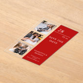 Invitations En Acrylique Mariage Simple Enregistrer La Photo Date (Poser)