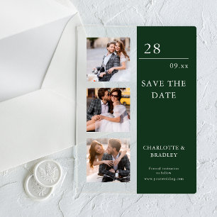Invitations En Acrylique Mariage Simple Enregistrer La Photo Date