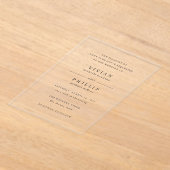 Invitations En Acrylique Mariage simple et élégant de Vivian (Poser)