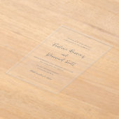 Invitations En Acrylique Mariage Simple Moderne (Poser)