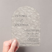 Invitations En Acrylique Mariage simple moderne (In situ (ordinateur de poche))