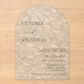 Invitations En Acrylique Mariage simple moderne (Recto)
