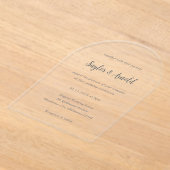 Invitations En Acrylique Mariage Simple Moderne (Poser)