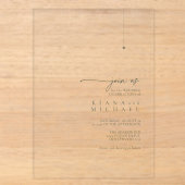 Invitations En Acrylique Mariage Simplement Chic Vert Mousse Transparent ID (Recto)