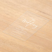 Invitations En Acrylique Mariage StylishCalligraphy (Poser)