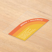 Invitations En Acrylique Mariage Super rétro | Boho Sunset Transparent (Poser)