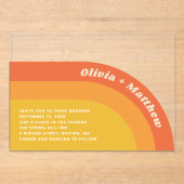 Invitations En Acrylique Mariage Super rétro | Boho Sunset Transparent (Recto)