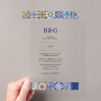 Mariage sur le thème des carreaux portugais médite