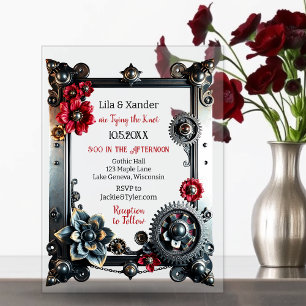 Invitations En Acrylique Mariage sur le thème Steampunk
