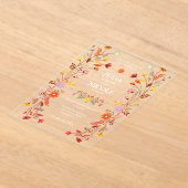 Invitations En Acrylique Mariage tendance mexicain Talavera Floral Fiesta (Poser)