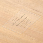 Invitations En Acrylique Mariage texte or simple (Poser)