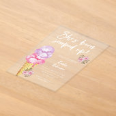 Invitations En Acrylique Mariage Thème Crème Glacée Rose (Poser)
