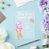 Invitations En Acrylique Mariage Thème Crème Glacée Rose (Insitu (Mariage))