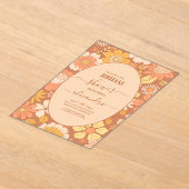 Invitations En Acrylique Mariage Thème Rétro Groovy 70's (Poser)